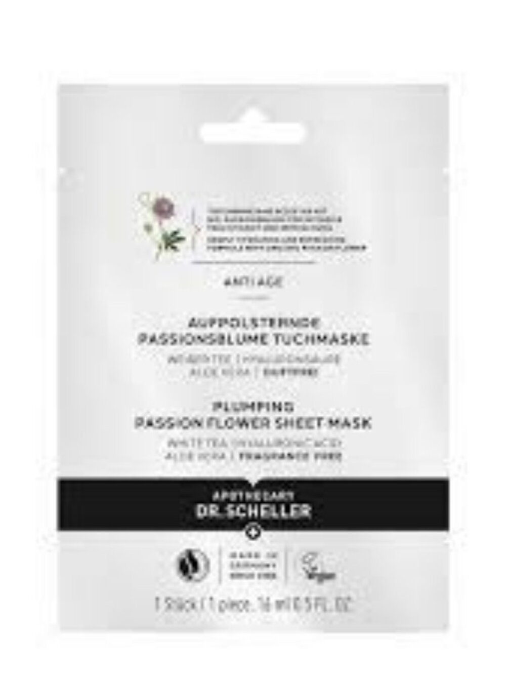 Dr Scheller Plumping Passion Flower Sheet Mask 16 mL
